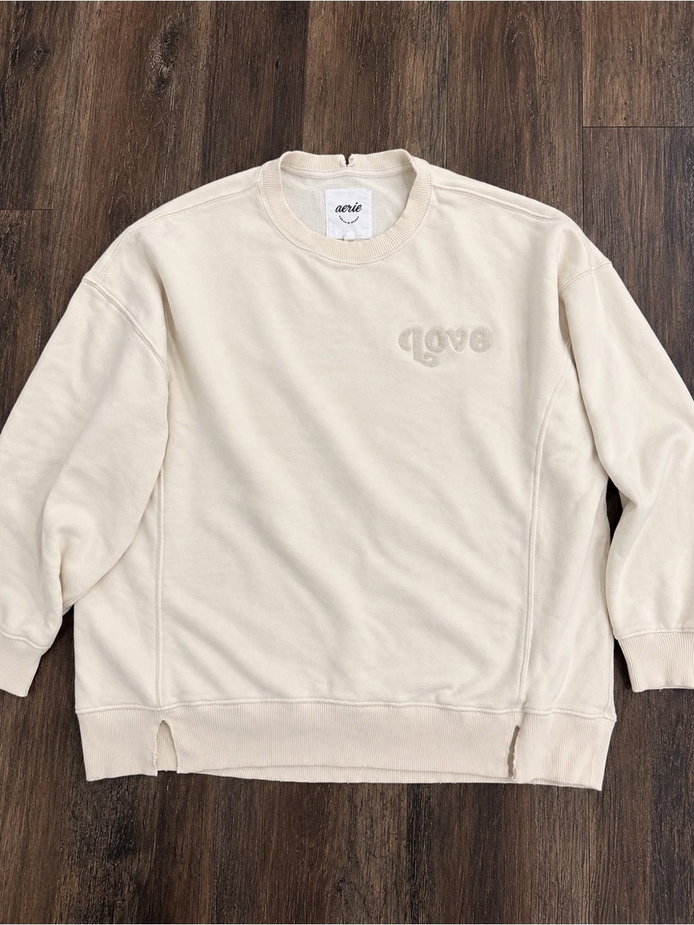 aerie Men's Crewneck Sweatshirt - Cream